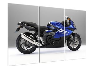 Obraz modrého motocyklu
