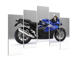 Obraz modrého motocyklu