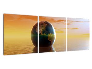 Obraz zeměkoule v moři