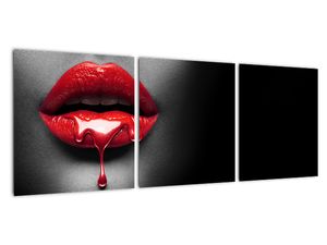 Červené rty - moderní obraz