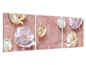 Obraz zlatých tulipánů