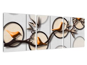 Obraz větve s ptáčky