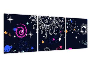 Dětský obraz - noční obloha