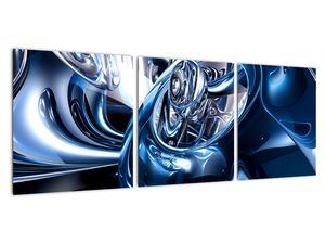 Modrý abstraktní obraz