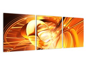 Oranžový abstraktní obraz