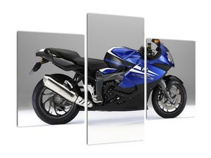 Obraz modrého motocyklu